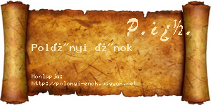 Polónyi Énok névjegykártya